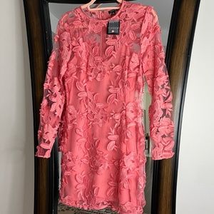 Topshop  mini cocktaile  dress, coral colour, size 6